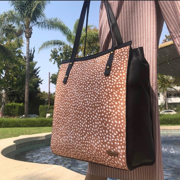 Tignanello Leather and Haircalf Oxford Tote- Hard to Find!♥️ - Picture 1 of 9
